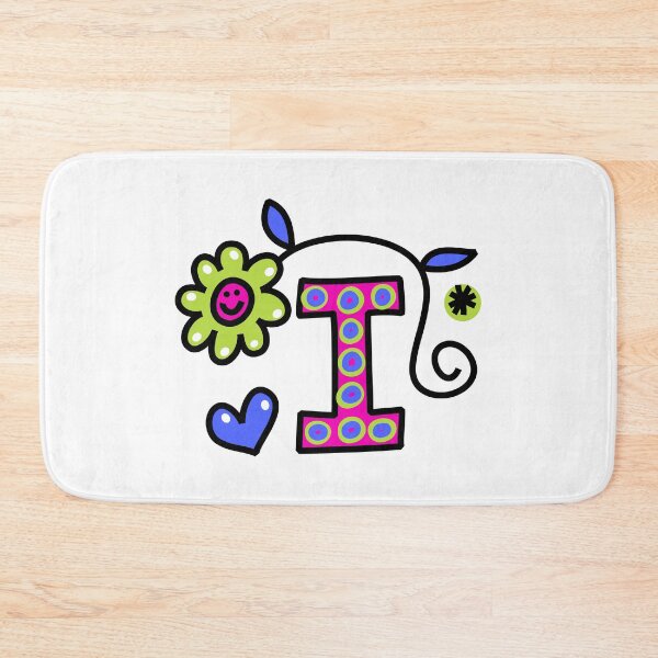 Item preview, Letter I abc monogram hand drawn colorful alphabet designed and sold by funwithletters.