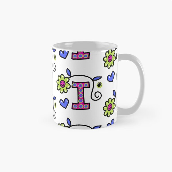 Item preview, Letter I abc monogram hand drawn colorful alphabet designed and sold by funwithletters.