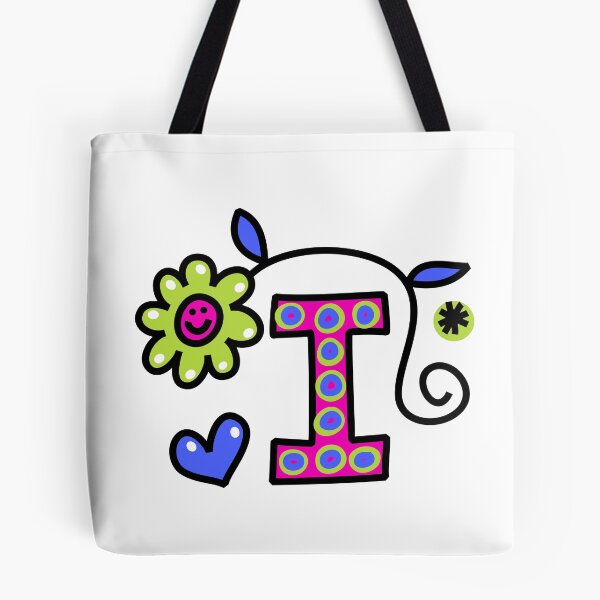 Item preview, Letter I abc monogram hand drawn colorful alphabet designed and sold by funwithletters.