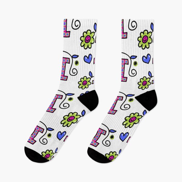 Item preview, Letter I abc monogram hand drawn colorful alphabet designed and sold by funwithletters.