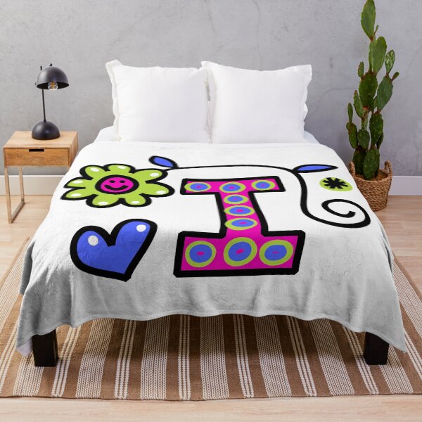 Item preview, Letter I abc monogram hand drawn colorful alphabet designed and sold by funwithletters.
