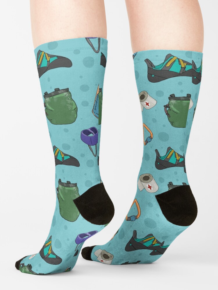 "Climbing Gear Print" Socks for Sale by theingridmiller Redbubble
