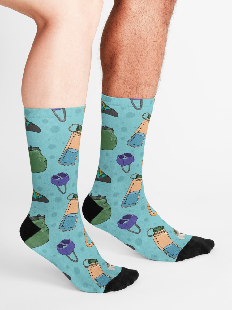 "Climbing Gear Print" Socks by theingridmiller Redbubble