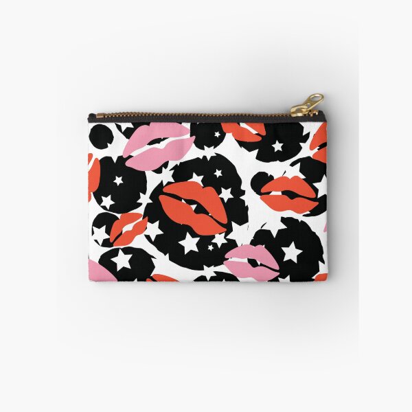 Item preview, red kissable lips pattern with white stars designed and sold by nerobi.