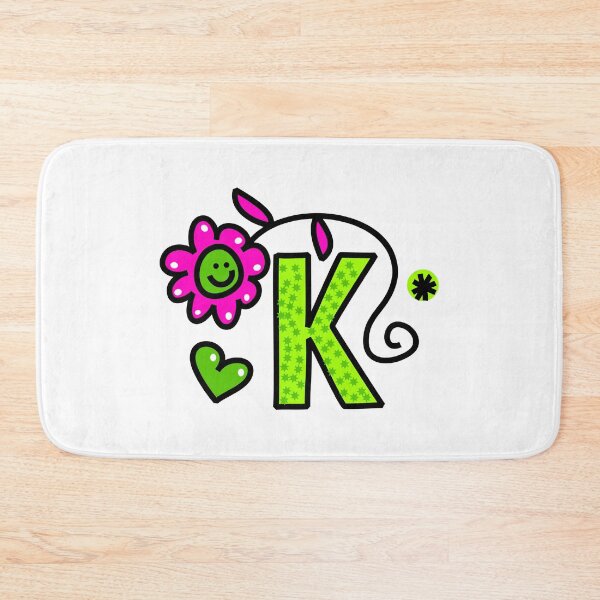 Item preview, Letter K abc monogram hand drawn colorful alphabet designed and sold by funwithletters.