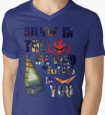 Camiseta para hombre de cuello en v Gurren Lagann Kamina Cita