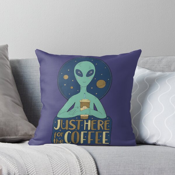Item preview, Cool Alien Drinking Coffee designed and sold by GrimButterfly.