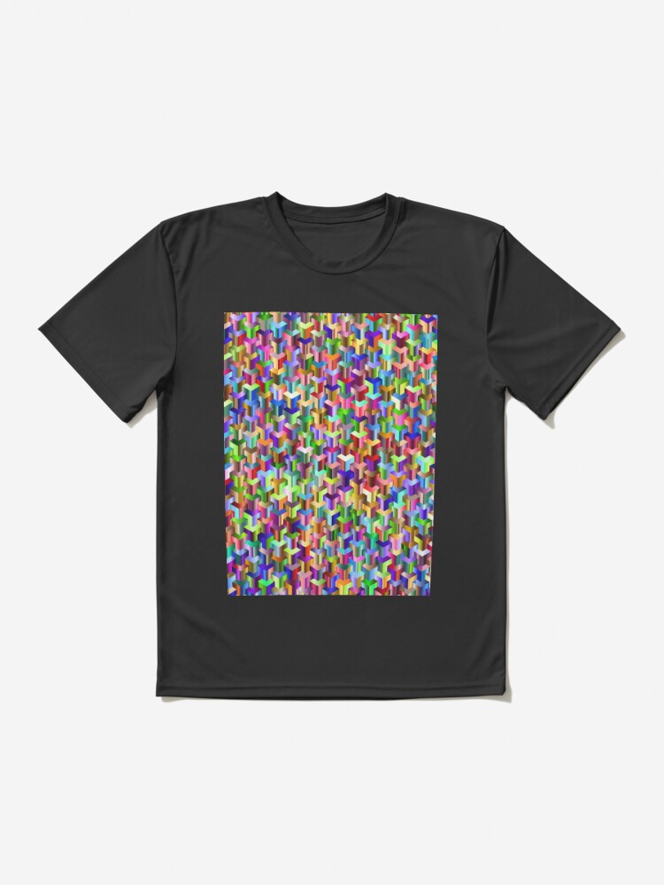Alternate view of Visual Psychedelic Art, Easy Optical ILLusion Tessellation Active T-Shirt