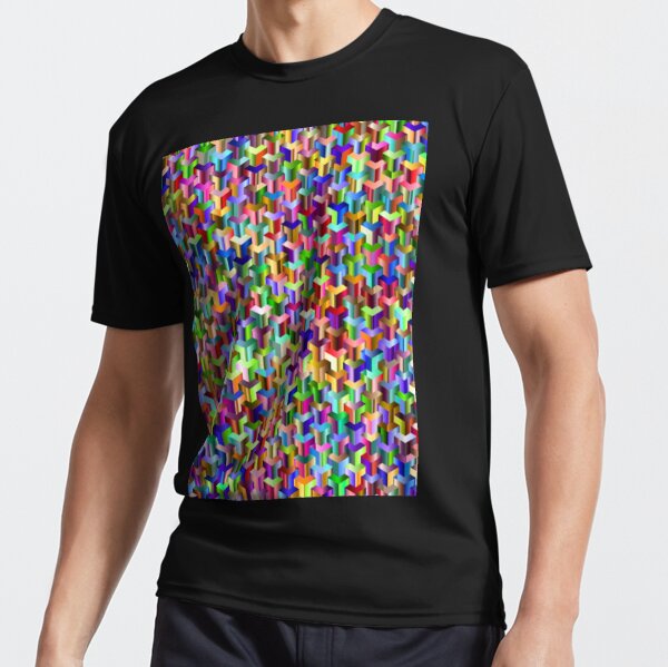 Visual Psychedelic Art, Easy Optical ILLusion Tessellation Active T-Shirt