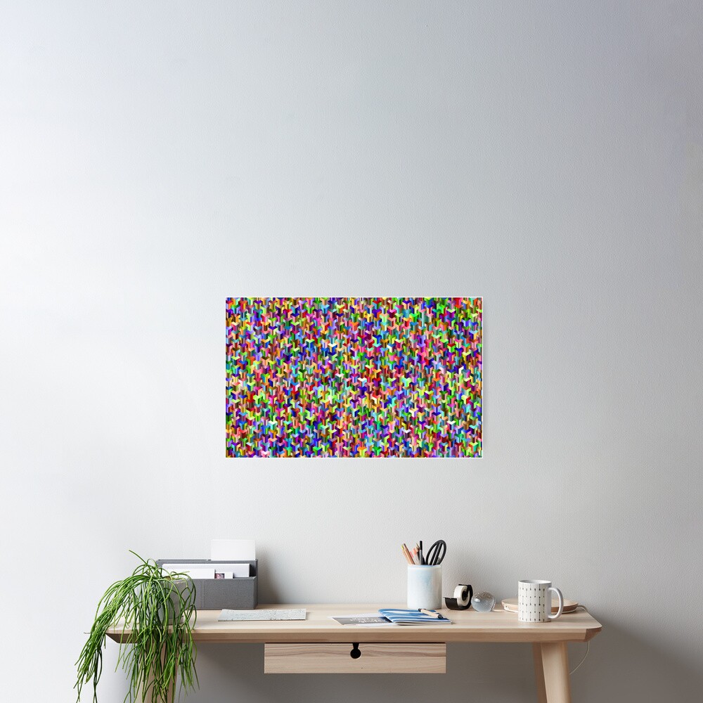 Visual Psychedelic Art, Easy Optical ILLusion Tessellation Poster