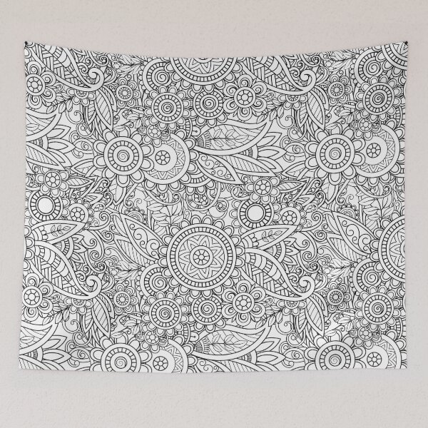 Item preview, Black & White Floral designed and sold by LuciaS.