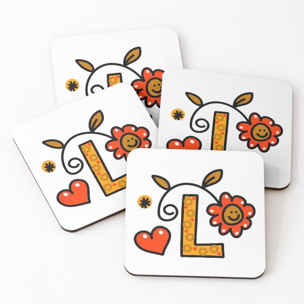 Item preview, Letter L abc monogram hand drawn colorful alphabet designed and sold by funwithletters.