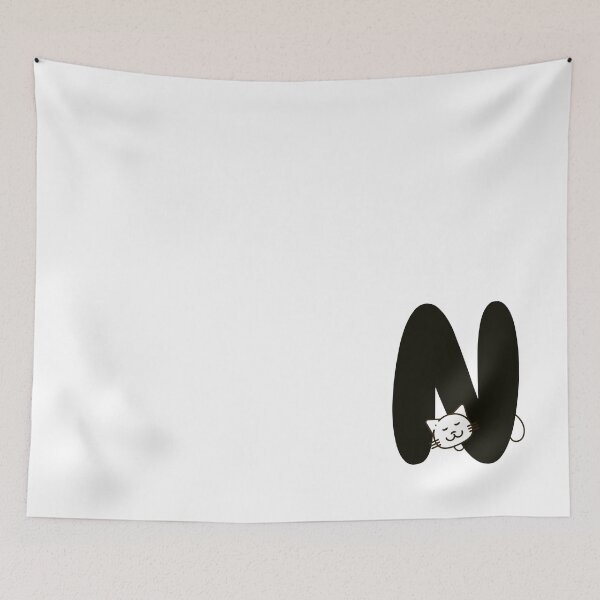 Item preview, Personalized Cat Initial N designed and sold by TheFamilyVan.