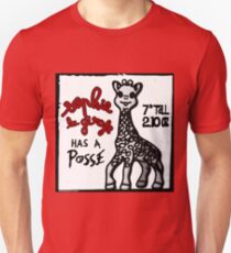 Sophie la Girafe Has A Posse Giraffe Retro Unisex T-Shirt