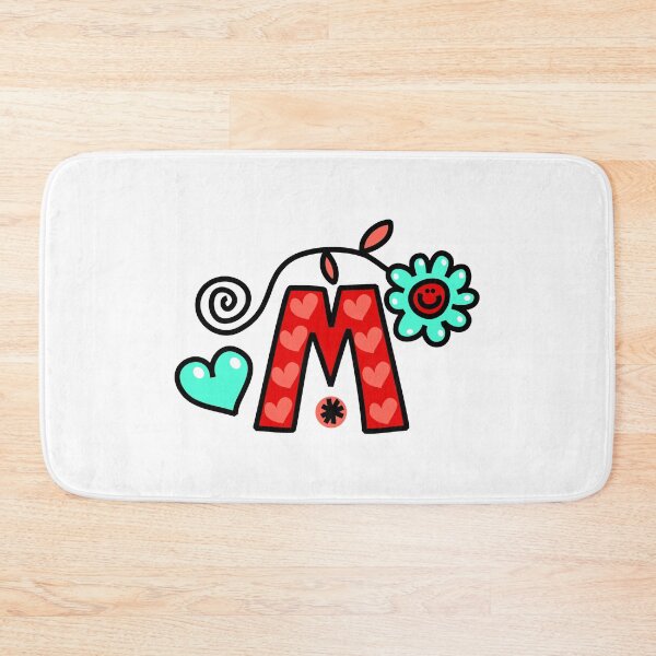 Item preview, Letter M abc monogram hand drawn colorful alphabet designed and sold by funwithletters.