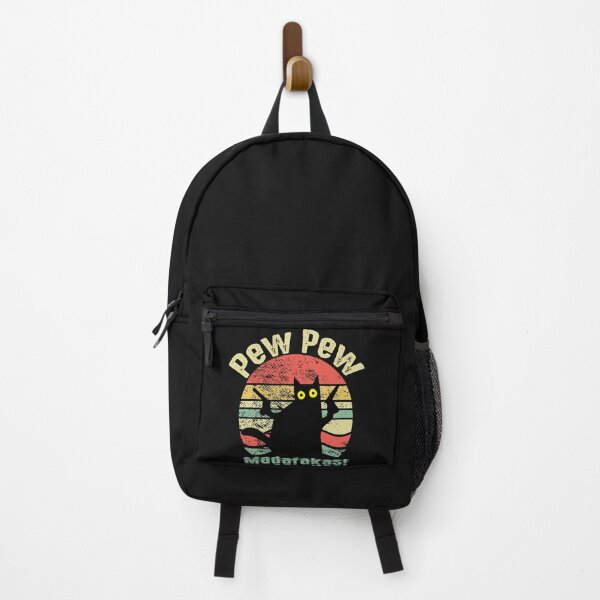 Retro Vintage Cat Pew Pew Madafakas Funny Cat Lovers Gift Backpack