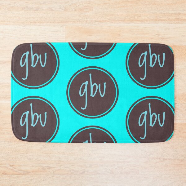 Item preview, Blue and Brown God Bless You GBU " Text Speak Slogan  Abstract Design by Jenny Meehan  designed and sold by Jenny Meehan Art Prints and Patterns  .