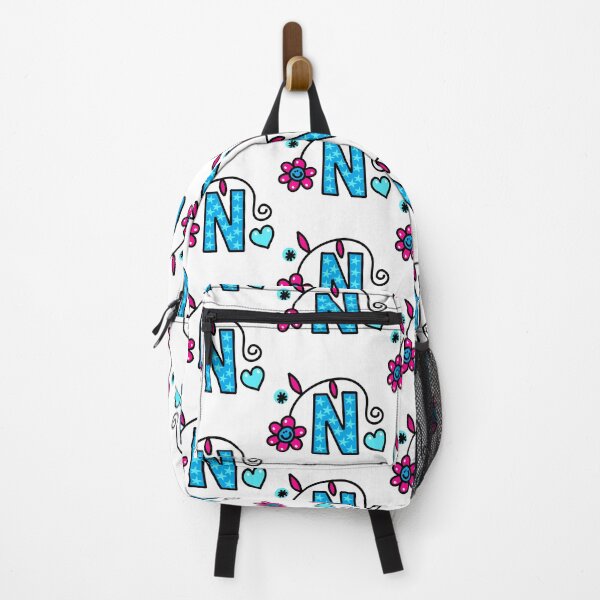 Item preview, Letter N abc monogram hand drawn colorful alphabet designed and sold by funwithletters.