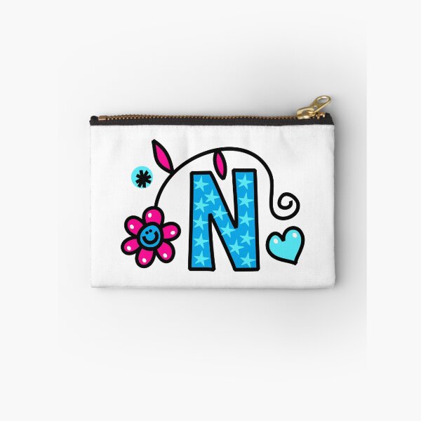 Item preview, Letter N abc monogram hand drawn colorful alphabet designed and sold by funwithletters.
