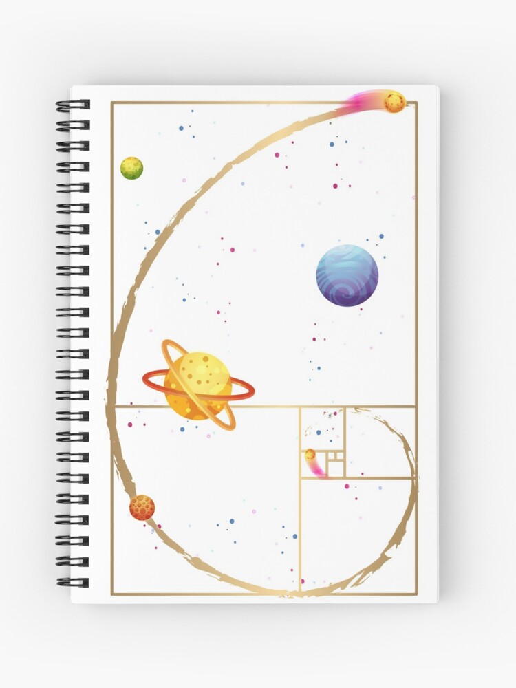  Cuaderno de espiral «Proporción áurea  espacio exterior» de DemaineDesigns
