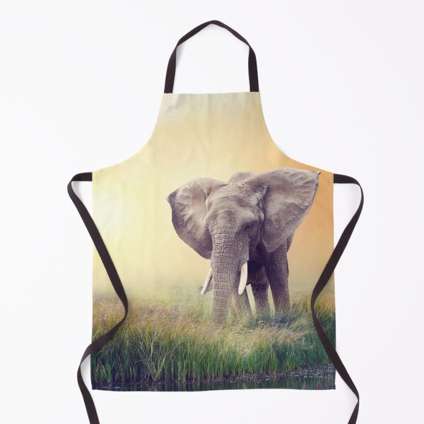 Item preview, African Elephant near water at sunset designed and sold by svetlanna.