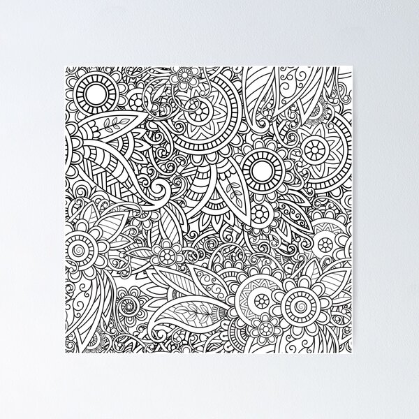 Item preview, Floral pattern black / white designed and sold by LuciaS.