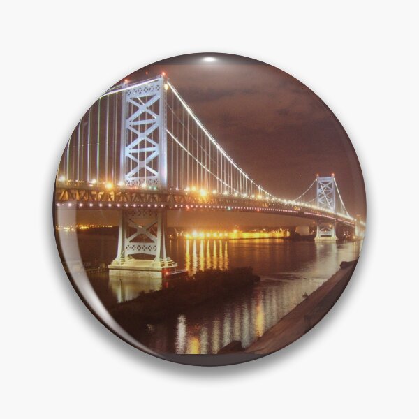 Item preview, Night Lights of the Ben Franklin Bridge designed and sold by CarolLeesArt.