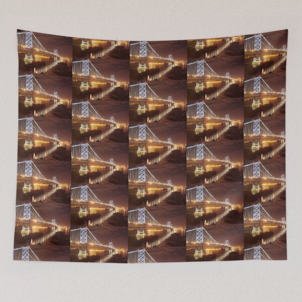 Item preview, Night Lights of the Ben Franklin Bridge designed and sold by CarolLeesArt.