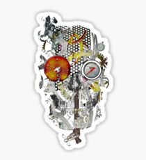 steam powered skull Sticker