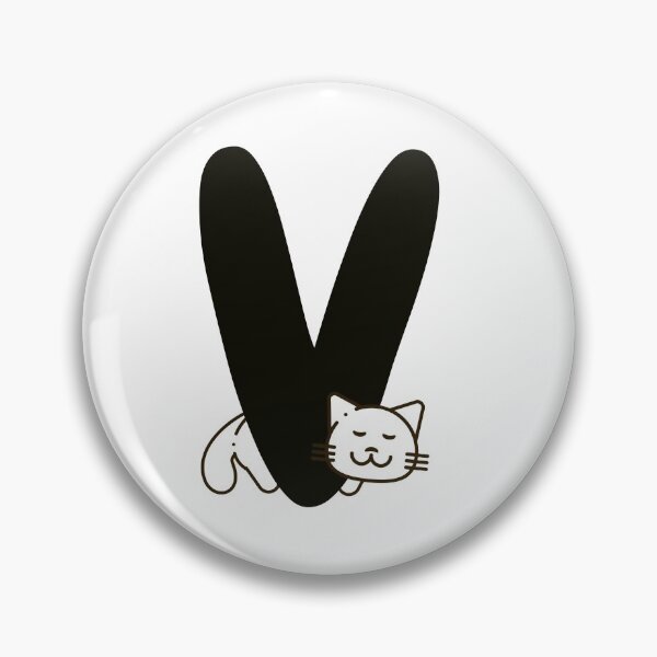 Item preview, Personalized Cat Initial V designed and sold by TheFamilyVan.