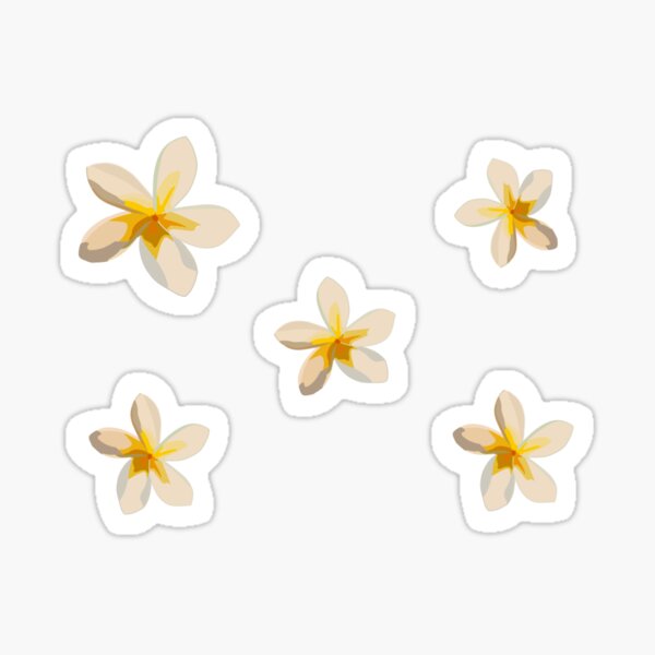 Artikel-Vorschau von Plumeria tropische hawaiianische Blumen Aufkleberpackung!, designt und verkauft von xoceline.