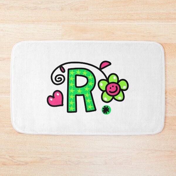 Item preview, Letter R abc monogram hand drawn colorful alphabet designed and sold by funwithletters.