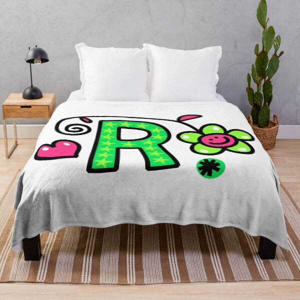 Item preview, Letter R abc monogram hand drawn colorful alphabet designed and sold by funwithletters.