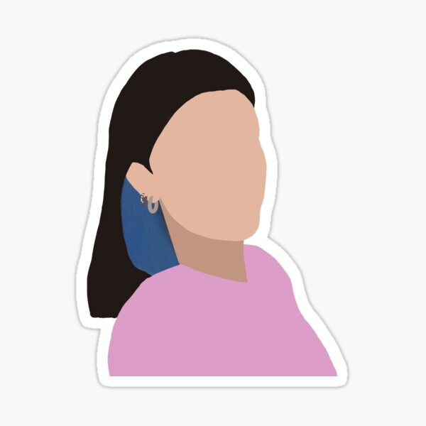 Charli Damelio with Blue Hair Sticker