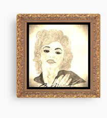 Maradonna In Between Of Maralyn Manroe And Madonna Vintage Canvas Print
