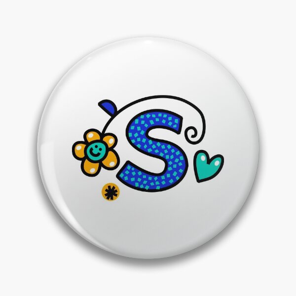 Item preview, Letter S abc monogram hand drawn colorful alphabet designed and sold by funwithletters.