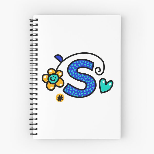Item preview, Letter S abc monogram hand drawn colorful alphabet designed and sold by funwithletters.