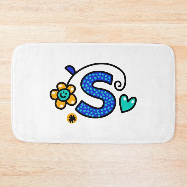 Item preview, Letter S abc monogram hand drawn colorful alphabet designed and sold by funwithletters.