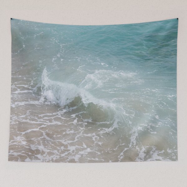 Item preview, blue ozean wave at the beach designed and sold by moonaliara.