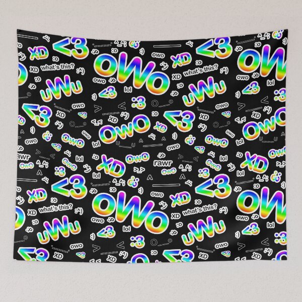 Item preview, Black Background Rainbow Emoji Pattern designed and sold by Bumblefuzzies.