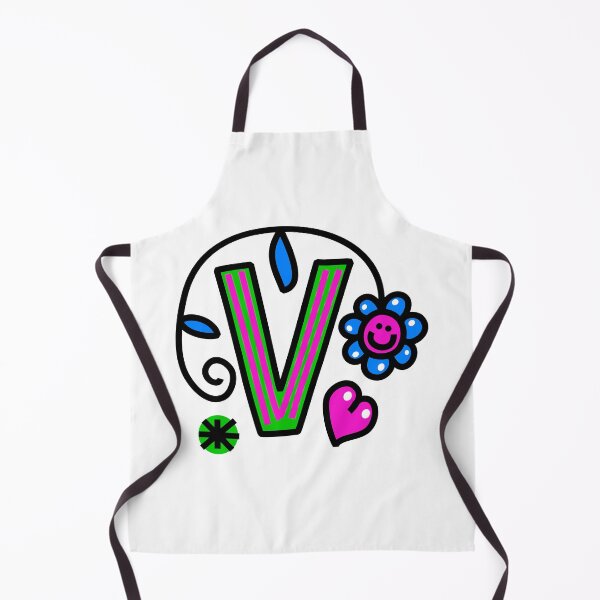 Item preview, Letter V abc monogram hand drawn colorful alphabet designed and sold by funwithletters.