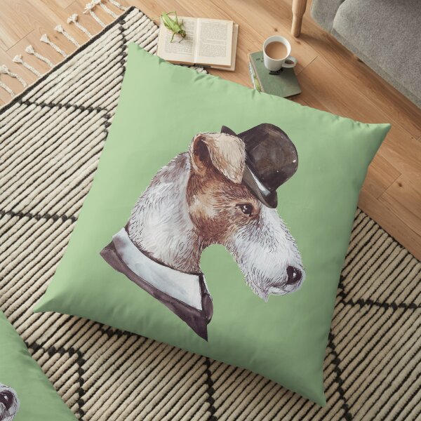 Gentlemen Dogz Fox Terrier Floor Pillow