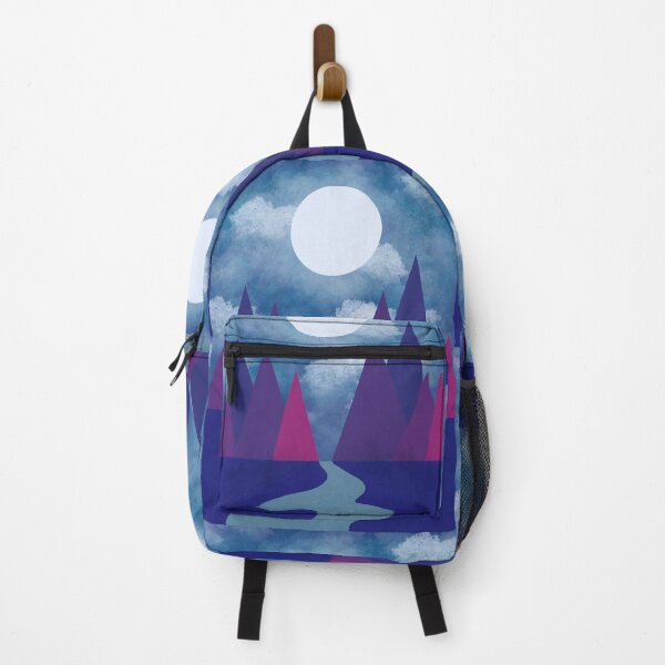 Item preview, Moonshine Mountains Blue and Pink Digital Art designed and sold by MMArtStudio.