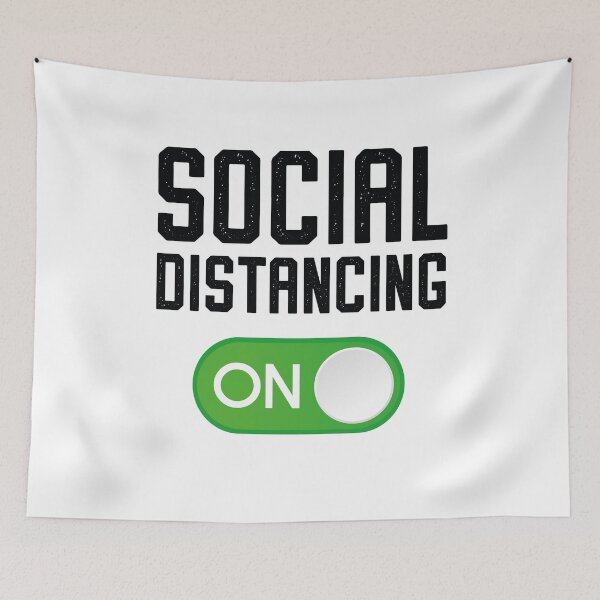 Item preview, Social Distancing ON Virus gift mask nerd designed and sold by teeseeds.
