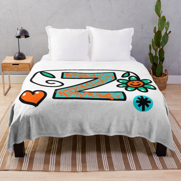Item preview, Letter Z abc monogram hand drawn colorful alphabet designed and sold by funwithletters.