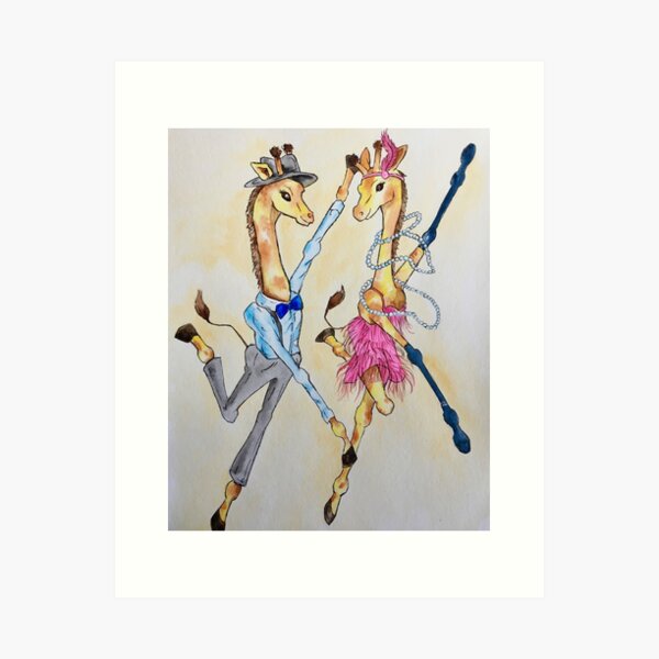 20s Giraffes Art Print