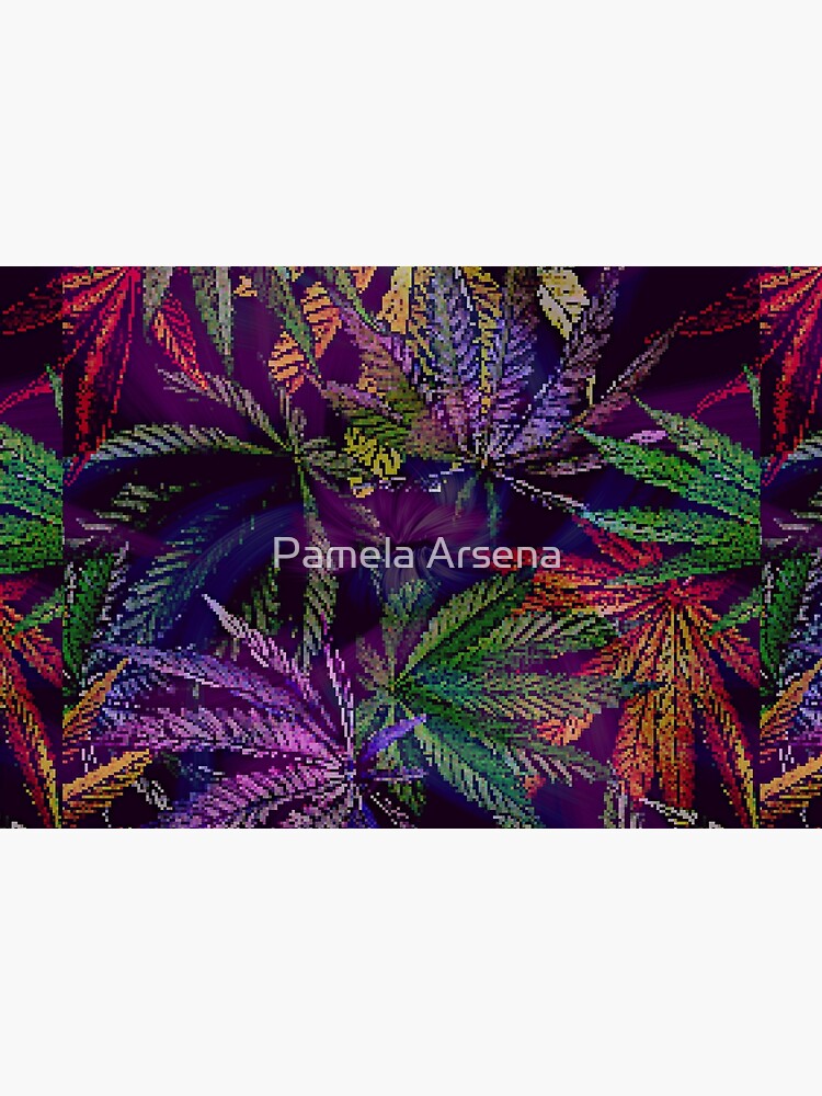 Psychedelic Marijuana Cannabis Leaves by xpressio