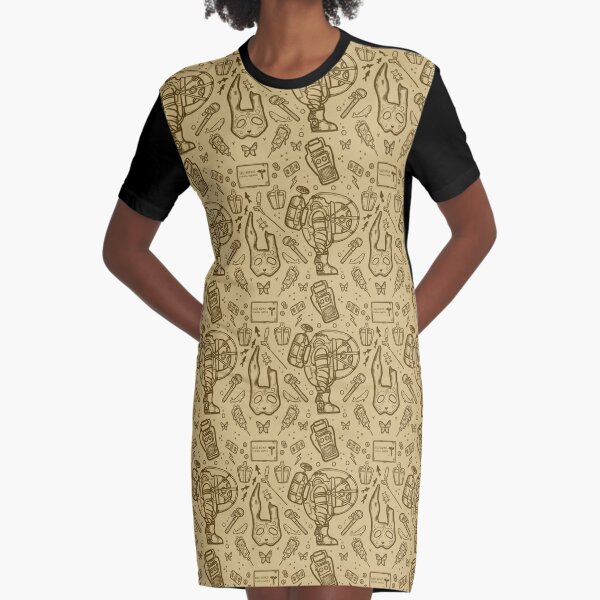 Bioshock Rapture Items Pattern Vintage  Graphic T-Shirt Dress