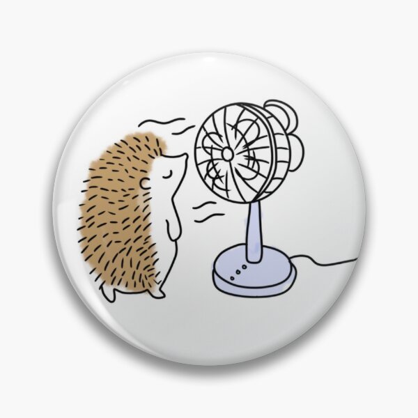 Artikelvorschau, Igel mit Fächeraufkleber entworfen und verkauft von AuringerArt.