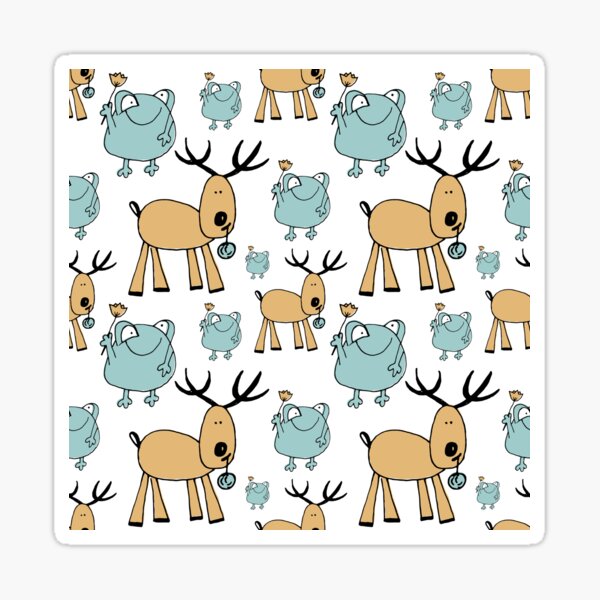 Adopt Me Characters Stickers Redbubble - reindeer roblox adopt me pets
